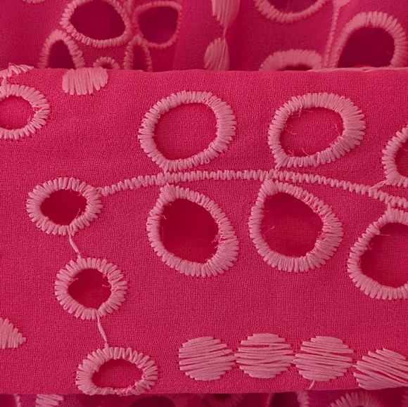 Lilly Pulitzer Almita Bright Pink Eyelet Dress, Size 10. Worn Once - Picture 6 of 10